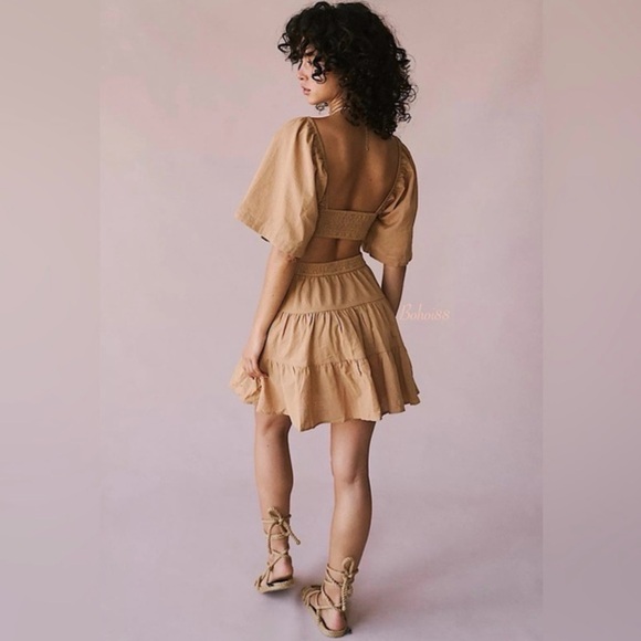 Free People Backless Dress in Peach - Picture 2 of 2